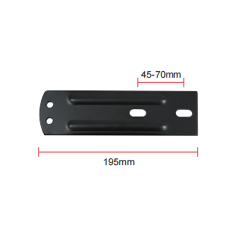 452.4g Lajur sokongan Handrail Reka bentuk Double Hole dengan asas plat keluli tertanam A-06