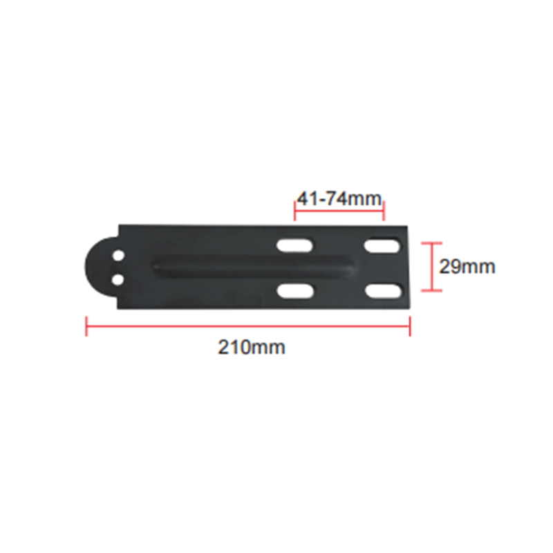 461.8g plat besi aksesori handrail lajur plat bawah 4 lubang plat keluli (khas untuk tongkat tiub bulat) A-10