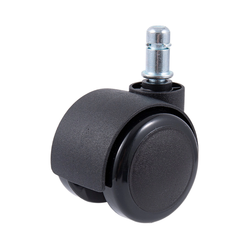 50/26 Black PU Wheel Universal Caster Accessories untuk kerusi pejabat
