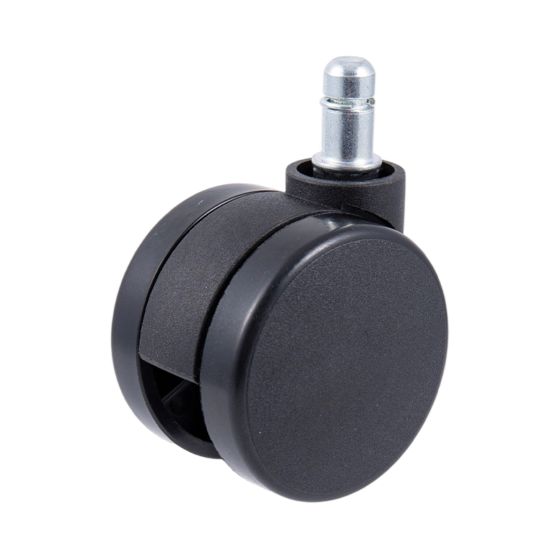 60/26 Plug-in Wheel Hitam Aksesori Caster Universal untuk kerusi pejabat, kerusi permainan, dan kerusi mesh