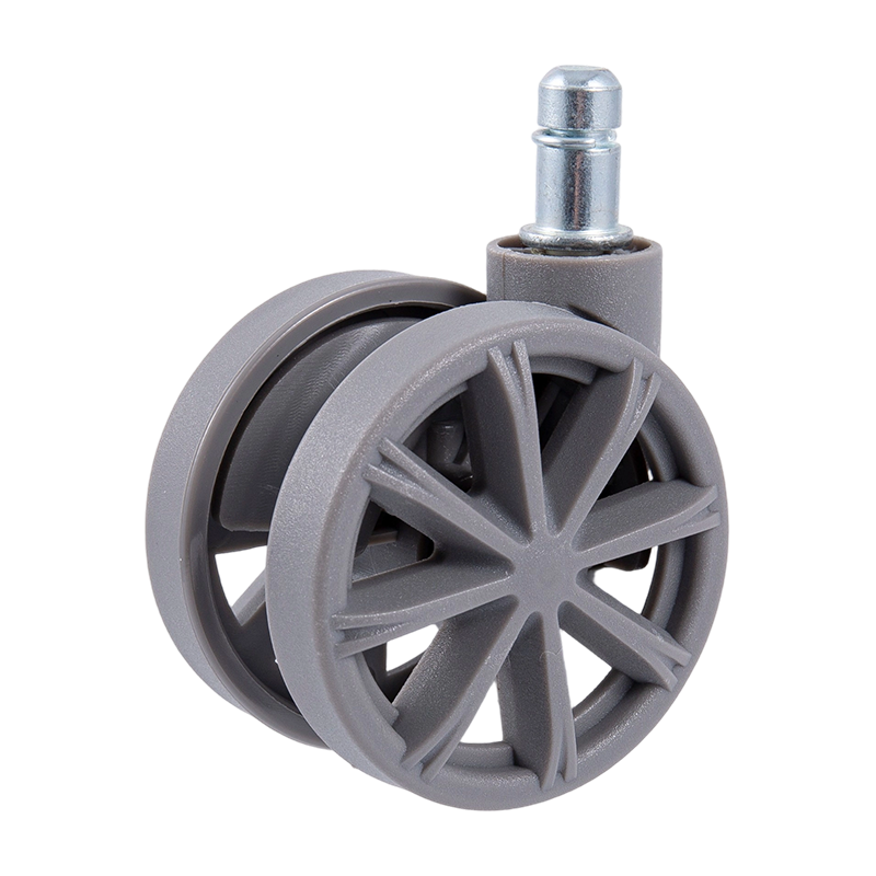 Aksesori Caster Universal untuk kerusi pejabat, roda miter kelabu